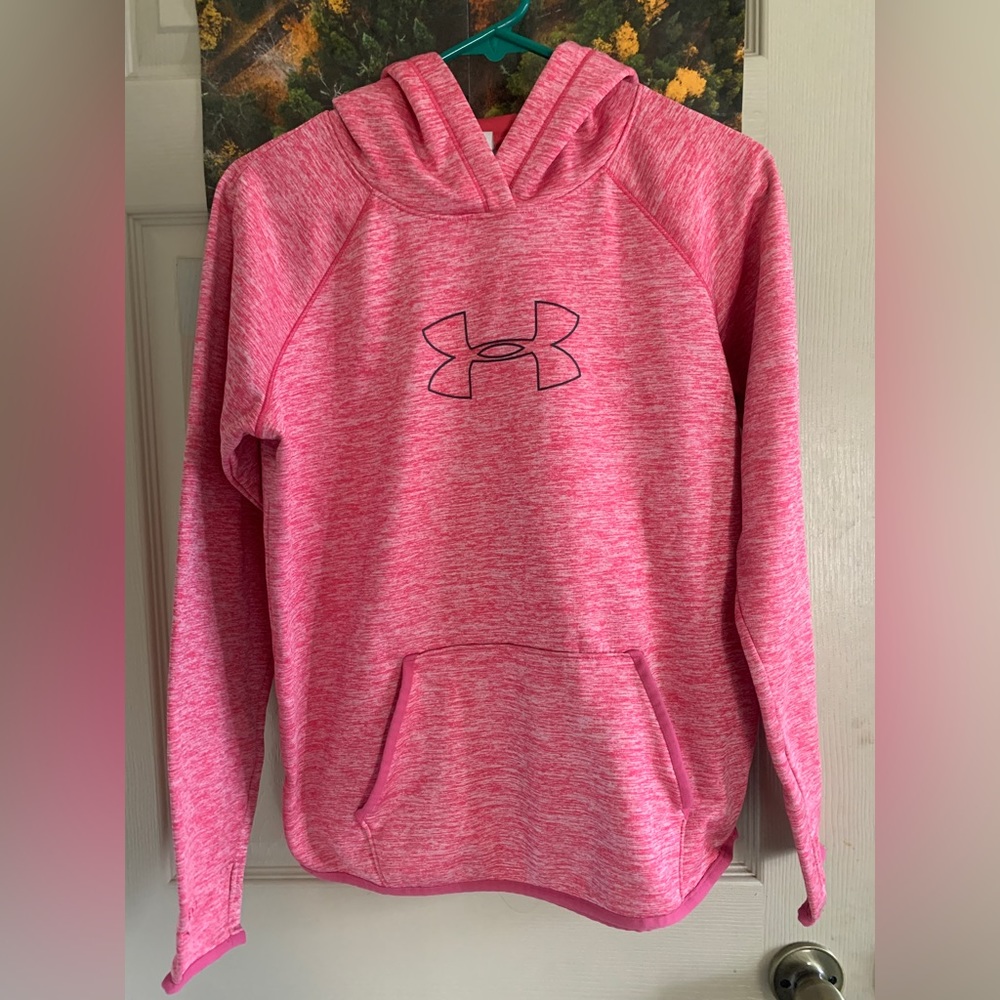 Pink under armour hoodie